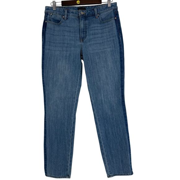 Talbots Denim - Talbots Slim Ankle Jeans Womens 8 Blue Stretch Denim 33x28.5